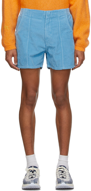 ERL Blue Corduroy Shorts - Short côtelé bleu erl - ERL 블루 코듀로이 반바지