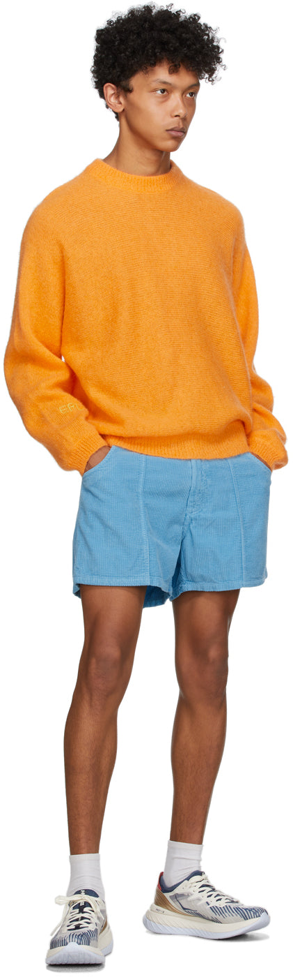 ERL Blue Corduroy Shorts