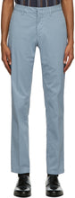 Dunhill Blue Cotton Twill Chino Trousers - Pantalon chino en sergé de coton bleu de Dunhill - Dunhill Blue Cotton Twill Chino 바지