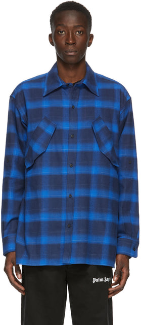 Marcelo Burlon County of Milan Blue CountyScript Shirt - Marcelo Burlon County of Milan Blue Countyscript Shirt - Marcelo Burlon County of Milan Blue CountScript Shirt.