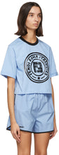 Fendi Blue Crop Logo T-Shirt