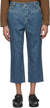 Loewe Blue Cropped Fisherman Jeans - Loewe Blue Cropped Fisherman Jeans - Loewe Blue 자른 어부 청바지