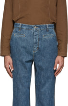 Loewe Blue Cropped Fisherman Jeans