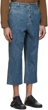 Loewe Blue Cropped Fisherman Jeans