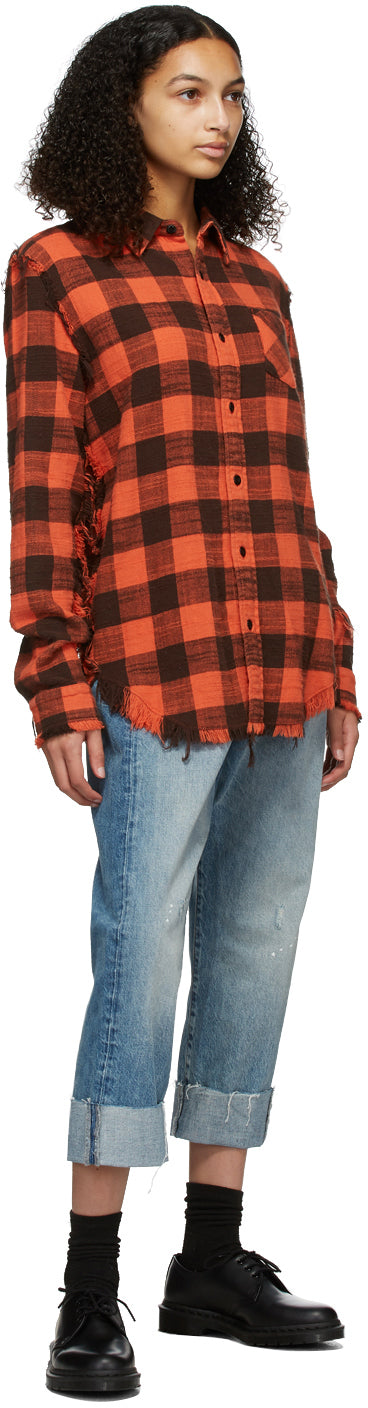 R13 Blue Cross-Over Jeans
