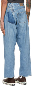 Kuro Blue Crossed Denim Jeans