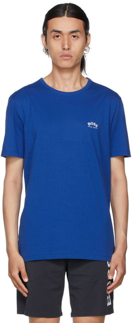 Boss Blue Curved T-Shirt - T-shirt incurvé bleu boss - 보스 블루 곡선 티셔츠