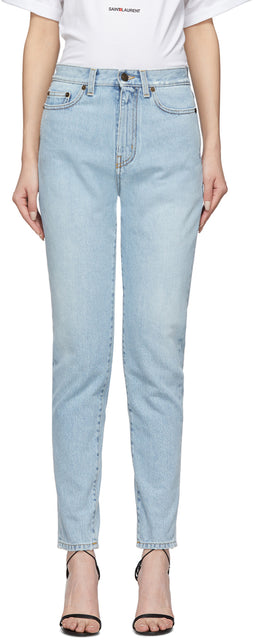 Saint Laurent Blue Denim Carrot Jeans