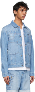 Balmain Blue Denim Deconstructed Jacket