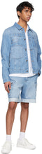 Balmain Blue Denim Deconstructed Jacket