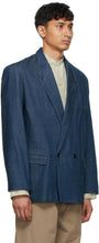 Lemaire Blue Denim Double-Breasted Jacket