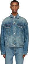 Balenciaga Blue Denim Large Fit Jacket - Balenciaga Blue Denim Grande veste Fit - Balenciaga 블루 데님 큰 피트 재킷