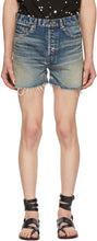 Saint Laurent Blue Denim Shorts - Saint Laurent Shorts en jean bleu - 세인트 로트 블루 데님 반바지