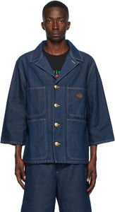 Gucci Blue Denim Stone Wash Jacket - Veste de lavage en pierre de denim bleu gucci - 구찌 블루 데님 돌 워시 자켓