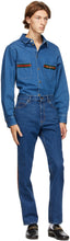 Gucci Blue Denim Stone Wash Web Shirt