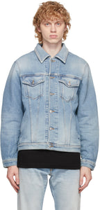 Diesel Blue Denim Trucker Jacket - Veste Diesel Blue Denim Trucker - 디젤 블루 데님 트럭 재킷