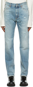 Gucci Blue Eco Bleached Organic Jeans - Jean bio blanchi bleu gucci bleu - 구찌 블루 에코 표백 된 유기농 청바지