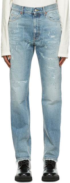 Gucci Blue Eco Bleached Organic Jeans - Jean bio blanchi bleu gucci bleu - 구찌 블루 에코 표백 된 유기농 청바지