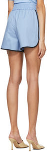Fendi Blue Eco Popeline Shorts