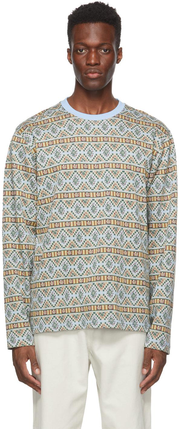 StÃ¼ssy Blue Giza Long Sleeve T-Shirt - T-shirt Stev¼ssy Blue Giza à manches longues - Strãssy 블루 기자 긴 소매 티셔츠