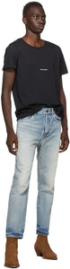 Saint Laurent Blue High-Rise 70s Jeans