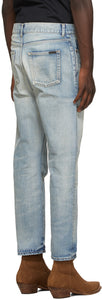 Saint Laurent Blue High-Rise 70s Jeans