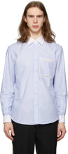 Burberry Blue Lace Detail Oxford Shirt - Burberry Blue Dentelle Détail Chemise Oxford - 버버리 블루 레이스 세부 옥스포드 셔츠