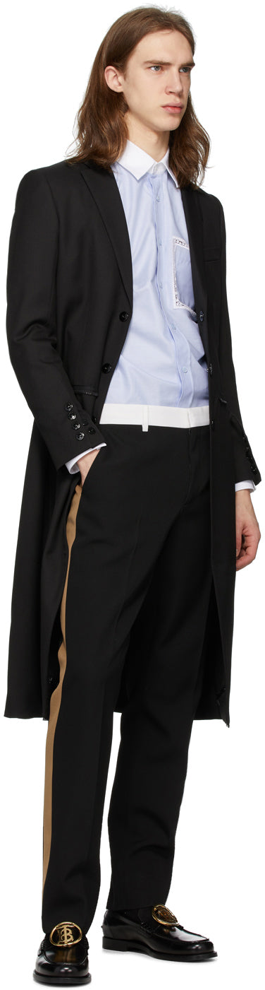 Burberry Blue Lace Detail Oxford Shirt