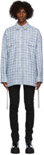Faith Connexion Blue Laced Tweed Overshirt - Connexion Faith Connexion Bleu Laced Tweed Overhirt - 믿음 connexion 파란색 엮여있는 tweed overshirt.