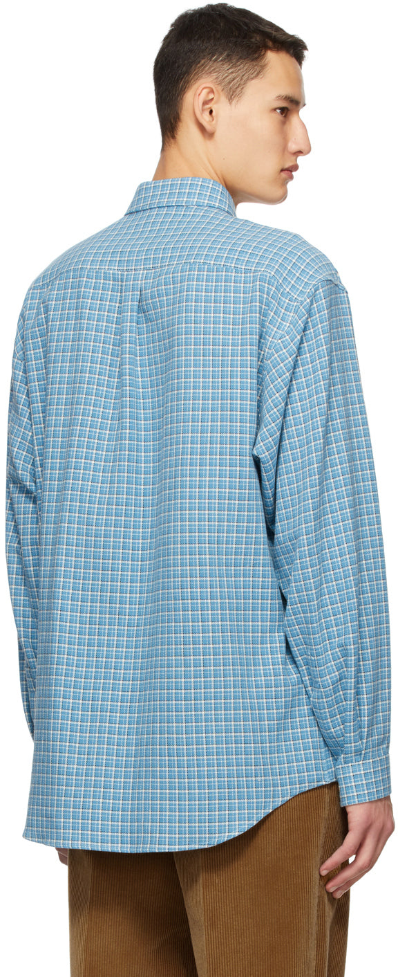 Gucci Blue Logo Print Silk Shirt – FRUIT Vintage