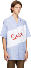 Gucci Blue Oversized Bowling Shirt