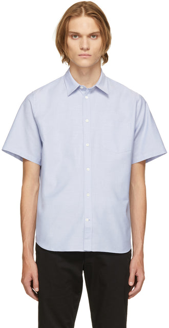 Norse Projects Blue Oxford Osvald Short Sleeve Shirt - PROJETS NORSE BLUE OXFORD Oxford Osvald Chemise à manches courtes - 노르웨이 프로젝트 블루 옥스포드 Osvald 짧은 소매 셔츠