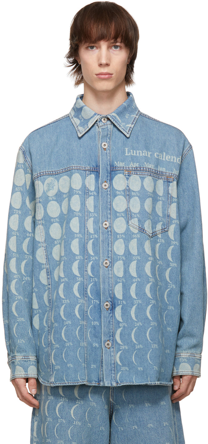 Loewe Blue Paula's Ibiza Denim Moon Calendar Shirt – BlackSkinny