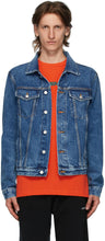 Off-White Blue Pivot Denim Jacket - Veste en denim pivot bleu blanc blanc - 화이트 블루 피벗 데님 자켓