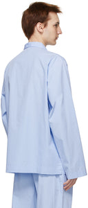 Tekla Blue Pyjama Shirt