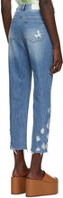 SJYP Blue Side Destroyed Jeans