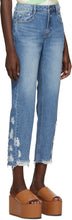 SJYP Blue Side Destroyed Jeans