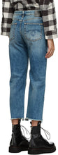 R13 Blue Straight Ripped Boy Jeans