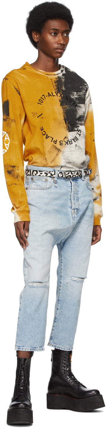 R13 Blue Tailored Drop Jeans