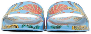 Versace Blue TrÃ©sor De La Mer Slides