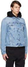 Off-White Blue Twisted Denim Jacket