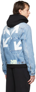 Off-White Blue Twisted Denim Jacket