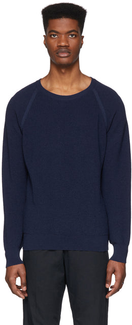 Eidos Blue Waffle Sweater - Pull de gaufre bleu eidos - Eidos 블루 와플 스웨터