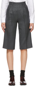 Maison Margiela Blue Wool Houndstooth Shorts