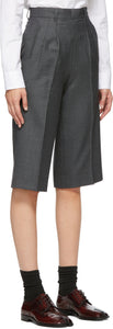 Maison Margiela Blue Wool Houndstooth Shorts
