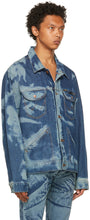 Bianca Saunders Blue Wrangler Edition Denim Scrunched Print Jacket