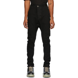 Boris Bidjan Saberi Black Grey Stitch Resin-Dyed Jeans