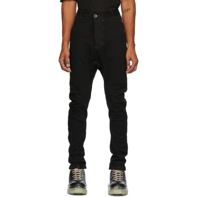 Boris Bidjan Saberi Black Grey Stitch Resin-Dyed Jeans