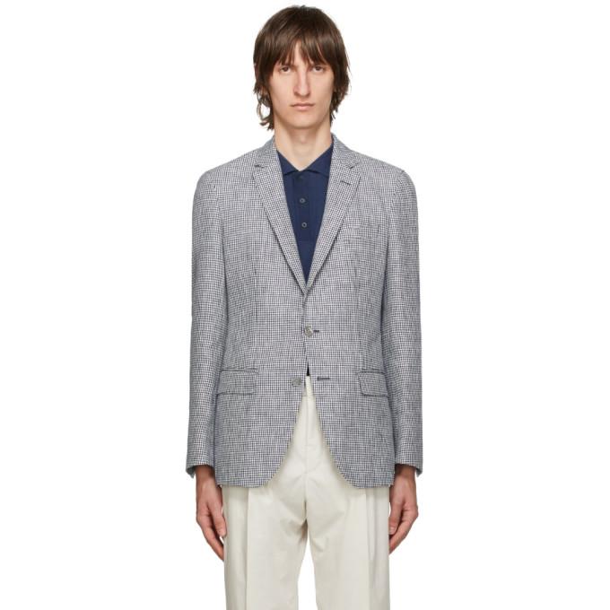 Boss Black and White Houndstooth Hartlay2 Blazer