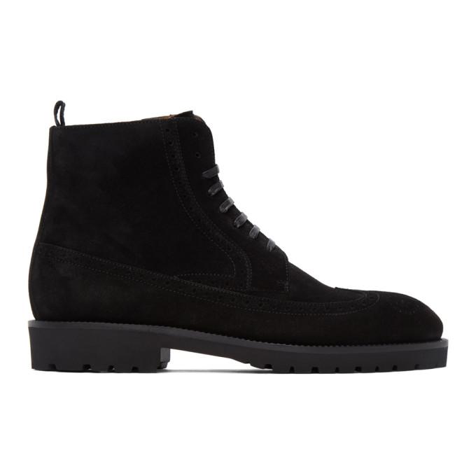 Boss Black Suede Edenlug Boots